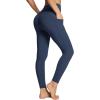 image:imagebaleaf Womens Leggings with Pockets Black Tummy Control Workout High Waisted Athletic 78 Ultra Soft Gym Yoga Ankle PantsNavy