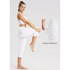 image:imagebaleaf Womens 21 Capri Pants with Pockets High Waist  Tummy Control Yoga Leggings for Summer WorkoutWhite