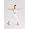 image:imagebaleaf Womens 21 Capri Pants with Pockets High Waist  Tummy Control Yoga Leggings for Summer WorkoutWhite
