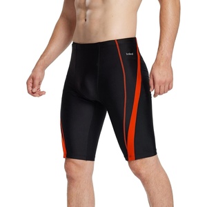 image:imagebaleaf Men Swim Jammer Athletic Swimming Swimsuit Competition Training Team Swimwear Lap Racing Black