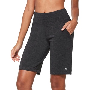 image:imagebaleaf Womens Bermuda Long Shorts Athletic High Waisted Shorts 10 Casual Summer Running Quick Dry Knee LengthCotton Blend  Heather Gray