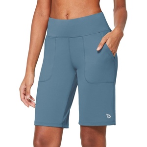 image:imagebaleaf Womens Bermuda Long Shorts Athletic High Waisted Shorts 10 Casual Summer Running Quick Dry Knee LengthNiagara