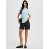 image:imagebaleaf Womens 7 Inch Shorts Long with Zipper Pockets Bermuda High Waisted Athletic Short Walking Dressy Casual LooseBlack