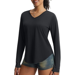 image:imagebaleaf Womens Sun Shirts Long Sleeve Workout Tops UV Protection UPF 50 Lightweight Quick Dry SPF Shirt for HikingBlack