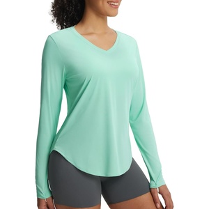 image:imagebaleaf Womens Sun Shirts Long Sleeve Workout Tops UV Protection UPF 50 Lightweight Quick Dry SPF Shirt for HikingLight Green