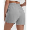 image:imagebaleaf Womens Athletic Running Shorts Quick Dry with Zipper Pocket High Waisted for Workout Gym Hiking Gray XS