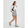 image:imagebaleaf Womens Athletic Running Shorts Quick Dry with Zipper Pocket High Waisted for Workout Gym Hiking Gray XS