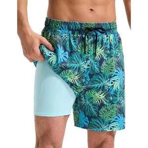image:imagebaleaf Mens Swim Trunks with Compression Liner 5 amp 7 inch Quick Dry Bathing Suit Swim Shorts with Zippered Pockets