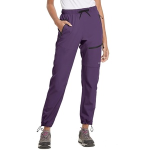 image:imagebaleaf Womens Hiking Pants Quick Dry Lightweight Water Resistant Elastic Waist Cargo Pants for All Seasons29dark Purple