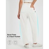 image:imagebaleaf Womens Ankle Barrel Pants Stretch Travel Pants Petite Work Pants Casual Slacks with PocketsStar White