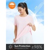 image:imagebaleaf Womens Short Sleeve Athletic Tops Workout Running Shirts Quick Dry TShirts Loose Fit Gym Yoga Tee UPF 50Light Pink