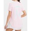 image:imagebaleaf Womens Short Sleeve Athletic Tops Workout Running Shirts Quick Dry TShirts Loose Fit Gym Yoga Tee UPF 50Light Pink
