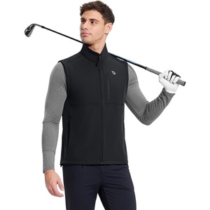 image:imagebaleaf Mens Golf Vest Fleece Lined Softshell Sleeveless Jacket Water Resistant Cold Weather Running Gear Winter PocketsBlack