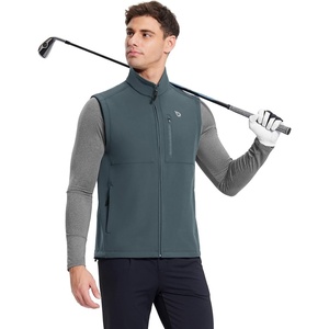 image:imagebaleaf Mens Golf Vest Fleece Lined Softshell Sleeveless Jacket Water Resistant Cold Weather Running Gear Winter PocketsGrey