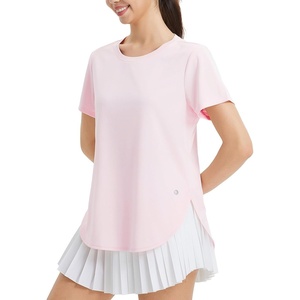 image:imagebaleaf Womens Short Sleeve Athletic Tops Workout Running Shirts Quick Dry TShirts Loose Fit Gym Yoga Tee UPF 50Light Pink