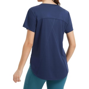 image:imagebaleaf Womens Short Sleeve Athletic Tops Workout Running Shirts Quick Dry TShirts Loose Fit Gym Yoga Tee UPF 50Navy Blue