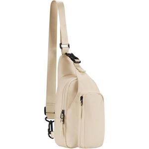 image:imagebaleaf Small Sling Bag Women Crossbody Backpack Adjustable Strap Shoulder Chest Daypack Casual Traveling Hiking Daily WhiteWhite