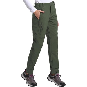 image:imagebaleaf Womens Hiking FleeceLined Ski Pants Windproof WaterResistant Outdoor Insulated Soft ShellB03army Green