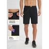 image:imagebaleaf Mens Mountain Bike Shorts Padded Loosefit MTB Cycling Bicycle Lightweight Zipper Pockets UPF50Black