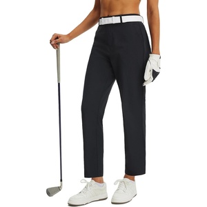 image:imagebaleaf Womens Golf Pants 2527 Straight Leg Stretch Work Travel Pant with Pockets Dressy Bussiness Casual Slacks UPF 50Black