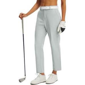image:imagebaleaf Womens Golf Pants 2527 Straight Leg Stretch Work Travel Pant with Pockets Dressy Bussiness Casual Slacks UPF 50Light Gray
