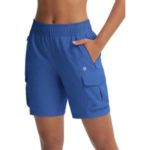 image:imagebaleaf Womens 7 Hiking Cargo Shorts Quick Dry Water Resistant Lightweight Outdoor Shorts with Zipper PocketsRoyal Blue