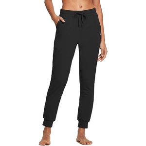 image:imagebaleaf Womens Cotton Joggers with Pockets Tapered Casual Sweatpants  Soft Breathable Comfort Relaxed Tapered Leg Creates a Flattering Fit Ideal for Lounging Walking Travel and Daily WearBlack