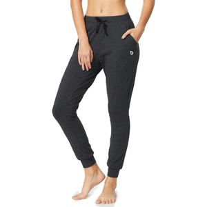 image:imagebaleaf Womens Cotton Joggers with Pockets Tapered Casual Sweatpants  Soft Breathable Comfort Relaxed Tapered Leg Creates a Flattering Fit Ideal for Lounging Walking Travel and Daily WearCharcoal