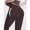image:imagebaleaf Womens Fleece Lined Leggings Thermal Warm Winter Tights High Waisted Thick Yoga Pants Cold Weather with PocketsDark Brown