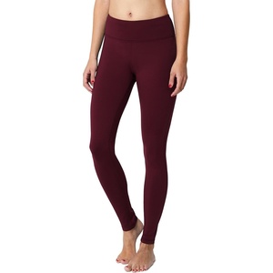 image:imagebaleaf Womens Fleece Lined Leggings Thermal Warm Winter Tights High Waisted Thick Yoga Pants Cold Weather with PocketsRuby Wine