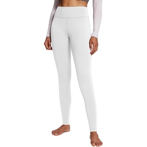 image:imagebaleaf Womens Fleece Lined Leggings Thermal Warm Winter Tights High Waisted Thick Yoga Pants Cold Weather with PocketsWhite