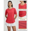 image:imagebaleaf Womens UPF 50 Sun Protection Shirt Quick Dry Lightweight UV Shirt Short Sleeve for Running Hiking Travel WorkoutRed
