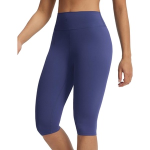 image:imagebaleaf Womens 14 Knee Length Capris Leggings with 1 Back Pocket High Waisted Capri Yoga Stretch Casual Summer PantsNavy Blue