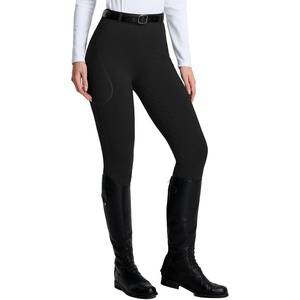 image:imagebaleaf Womens Horse Riding Pants Full Seat Silicone Equestrian Breeches Horseback Riding Tights Storage PocketsBlack