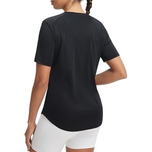 image:imagebaleaf Womens Short Sleeve Workout Tops Mesh Back UPF 50 Quick Dry Athletic Shirts for Running Gym HikingBlack