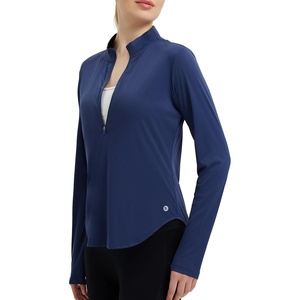 image:imagebaleaf Womens Sun Protection Shirt UPF 50 Long Sleeve Half Zip Hiking TopClassic Navy
