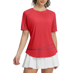 image:imagebaleaf Womens UPF 50 Sun Protection Shirt Quick Dry Lightweight UV Shirt Short Sleeve for Running Hiking Travel WorkoutRed