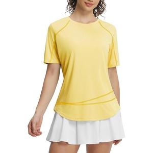 image:imagebaleaf Womens UPF 50 Sun Protection Shirt Quick Dry Lightweight UV Shirt Short Sleeve for Running Hiking Travel WorkoutYellow