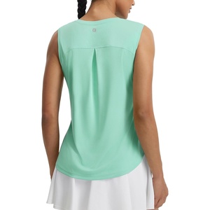 image:imagebaleaf Womens Sleeveless Athletic Tops Breathable Lightweight Quick Dry Loose Fit Workout Running UPF 50 TennisLight Green