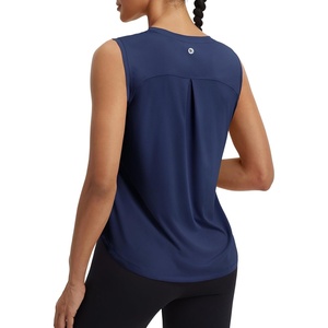 image:imagebaleaf Womens Sleeveless Athletic Tops Breathable Lightweight Quick Dry Loose Fit Workout Running UPF 50 TennisNavy Blue