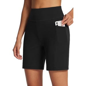 image:imageBALEAF Womens 7 Bermuda Shorts High Waisted Athletic Running Pull On Shorts with Pockets for Causal Summer