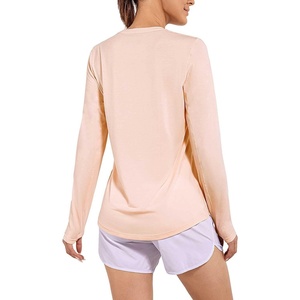 image:imagebaleaf Womens Long Sleeve Workout Shirts Loose Active Tops Running Gym Exercise TShirts with Thumb Hole