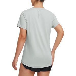 image:imagebaleaf Womens Running Shirts Short Sleeve Workout Athletic Tops Moisture Wicking Quick Dry Exercise Hiking UV Sun Shirt Gray XS