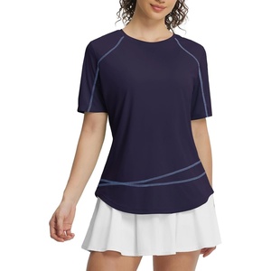image:imagebaleaf Womens UPF 50 Short Sleeve Sun Shirt UV Protection  Lightweight Breathable Moisturewicking Quickdry Soft fabric for hiking travel walking and everyday outdoor activitiesNavy Blue