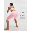image:imagebaleaf Womens 14 No Front Seam High Waisted Capri Leggings  Hidden Back Pocket Knee Length Yoga Capri Ultra Soft Stretchy Squat Proof Lightweight Summer Athletic Workout CasualLight Pink