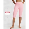 image:imagebaleaf Womens 14 No Front Seam High Waisted Capri Leggings  Hidden Back Pocket Knee Length Yoga Capri Ultra Soft Stretchy Squat Proof Lightweight Summer Athletic Workout CasualLight Pink