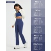 image:imagebaleaf Womens Fleece Lined Yoga Pants Winter Warm Bootcut Flare Leggings  Butt Lifting Bootcut Bottoms 4 Front and Back Pockets Thermal Interior Water Resistant High Waisted for Hiking WorkoutNavy Blue