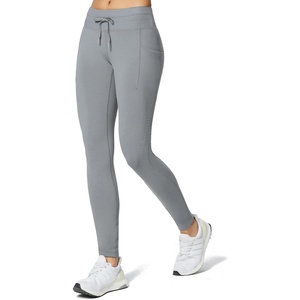 image:imagebaleaf Fleece Lined Leggings Women Thermal Warm Winter Tights Waterproof High Waisted Ski Hiking Pants Gear with Pockets Grey M