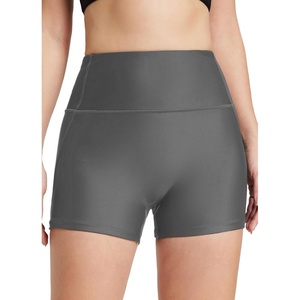 image:imagebaleaf Womens 3 High Waisted Swim Board Shorts Bottoms UPF 50 Grey 2XL  Builtin Brief 2 Pockets Tummy Control Bathing Suit Swimsuit Great for Swimming Surfing Boating Beach Vacation amp Casual