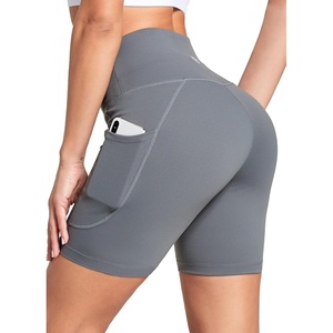 image:imagebaleaf Womens 68 High Waisted Biker Shorts Workout Running with Pockets  Yoga HighStretch Tummy Control Soft Compressive NonSeeThrough SquatProof Gym Athletic Summer Causal WearDark Grey